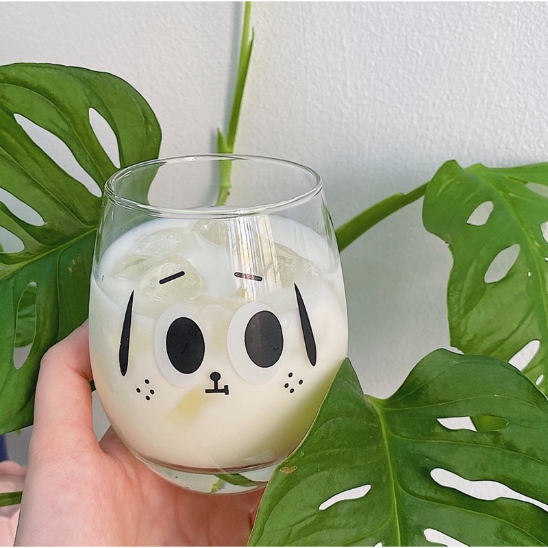 Ly thuỷ tinh bầu tròn Emoji ngộ nghĩnh (3mẫu)