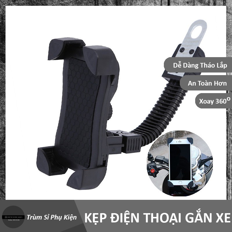 KẸP XE MÁY GẮN DƯỚI GƯƠNG CHẮC CHẮN - GIÁ ĐỠ GẮN XE MÁY - PHƯỢT - GRABIKE - GOVIET