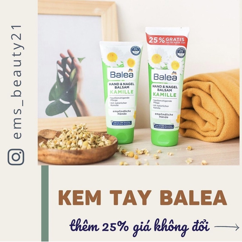 Kem Dưỡng Da Tay BALEA Đức 125ml Kem Tay Nứt Nẻ Thơm Nhẹ Mềm Cho Mùa Đông