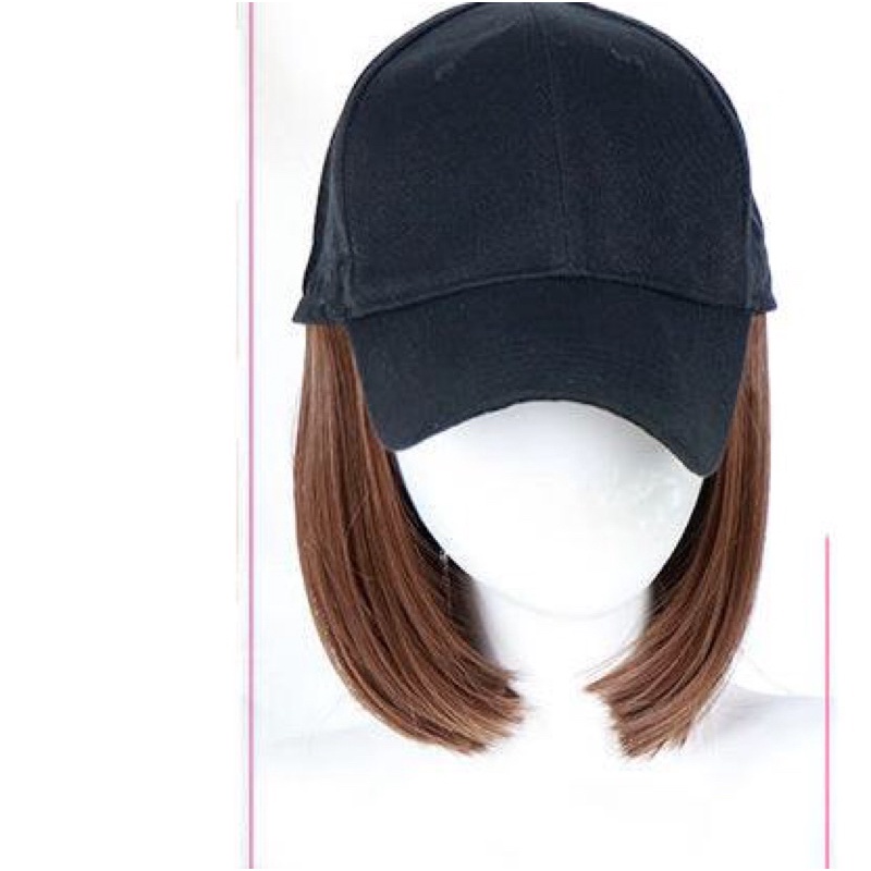 Tóc giả mũ thể thao - tóc vic ngắn tặng kèm mũ lưới Qiqishop