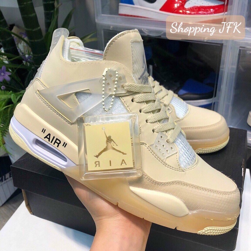 Pass lại đôi ( Sz 38)B Giày Air Jordan 4 Offwhite Cream/Sail x OG bản đẹp