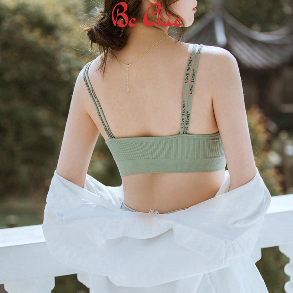 Áo Bra Nữ thiết kế 2 dây không gọng nâng ngực co giãn cao cấp mã Bra B618 BC_CHIC LINGERIE