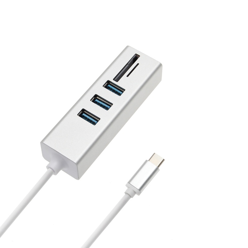 Hub Chuyển Đổi Tốc Độ Cao 5Gbps Hub Đọc Thẻ Nhớ TF Chuyển Đổi USB-C Sang Cổng Cái