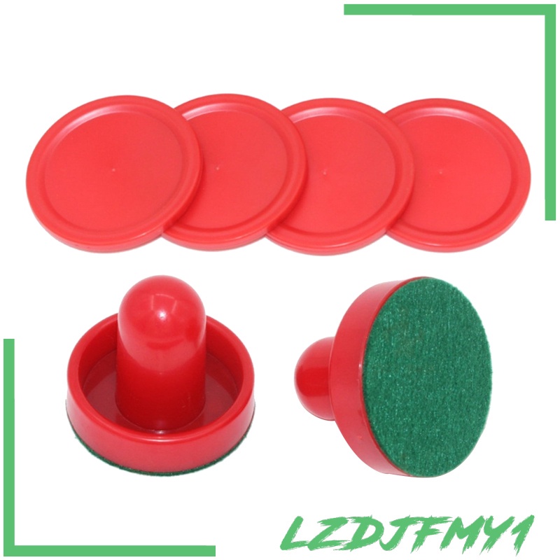 Set 2 Vợt Đẩy Không Khí Bằng Nhựa Và 4 Nút Bấm Màu Đỏ Để Chơi Khúc Côn Cầu