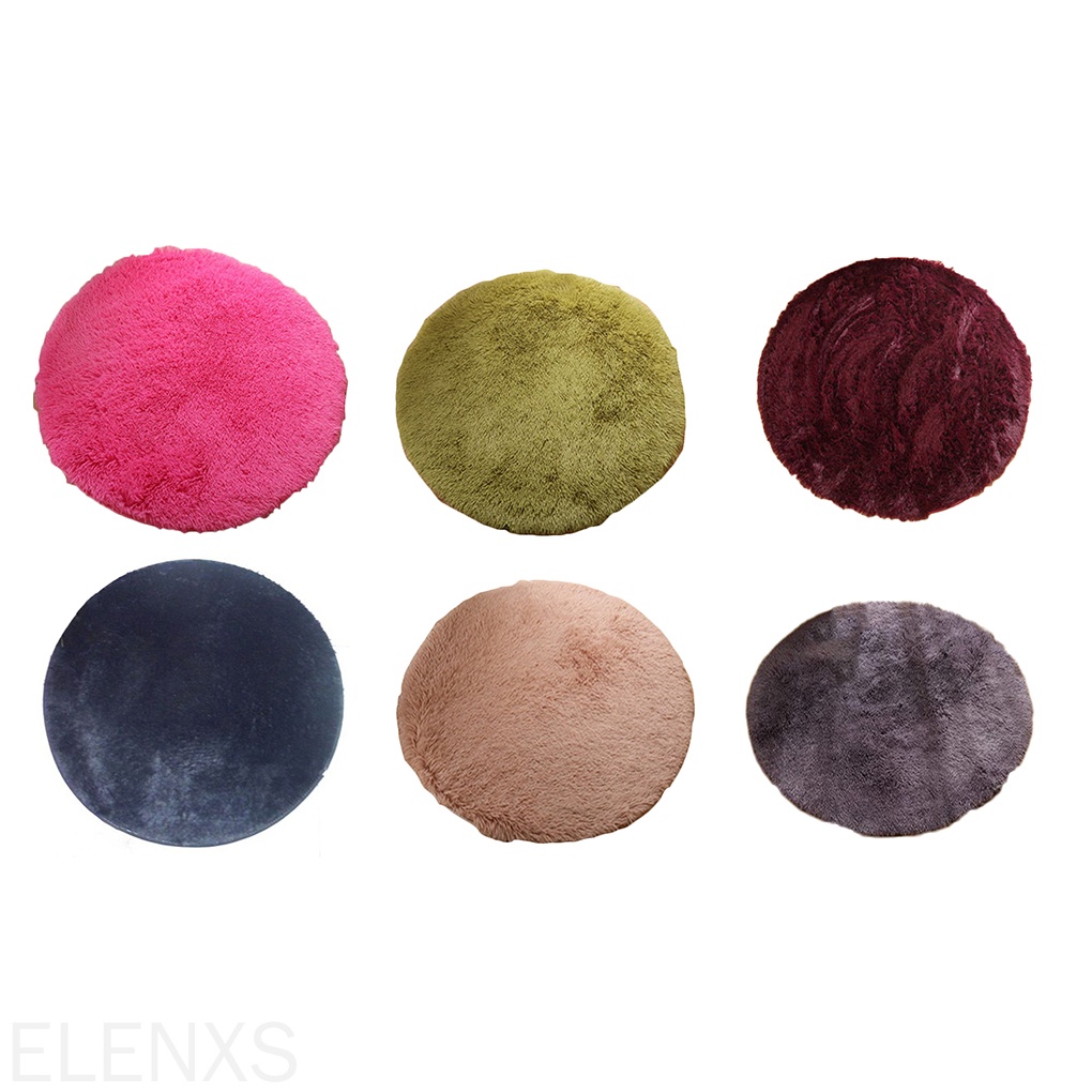 Thảm lông mềm hình tròn trang trí phòng khách/ngủ