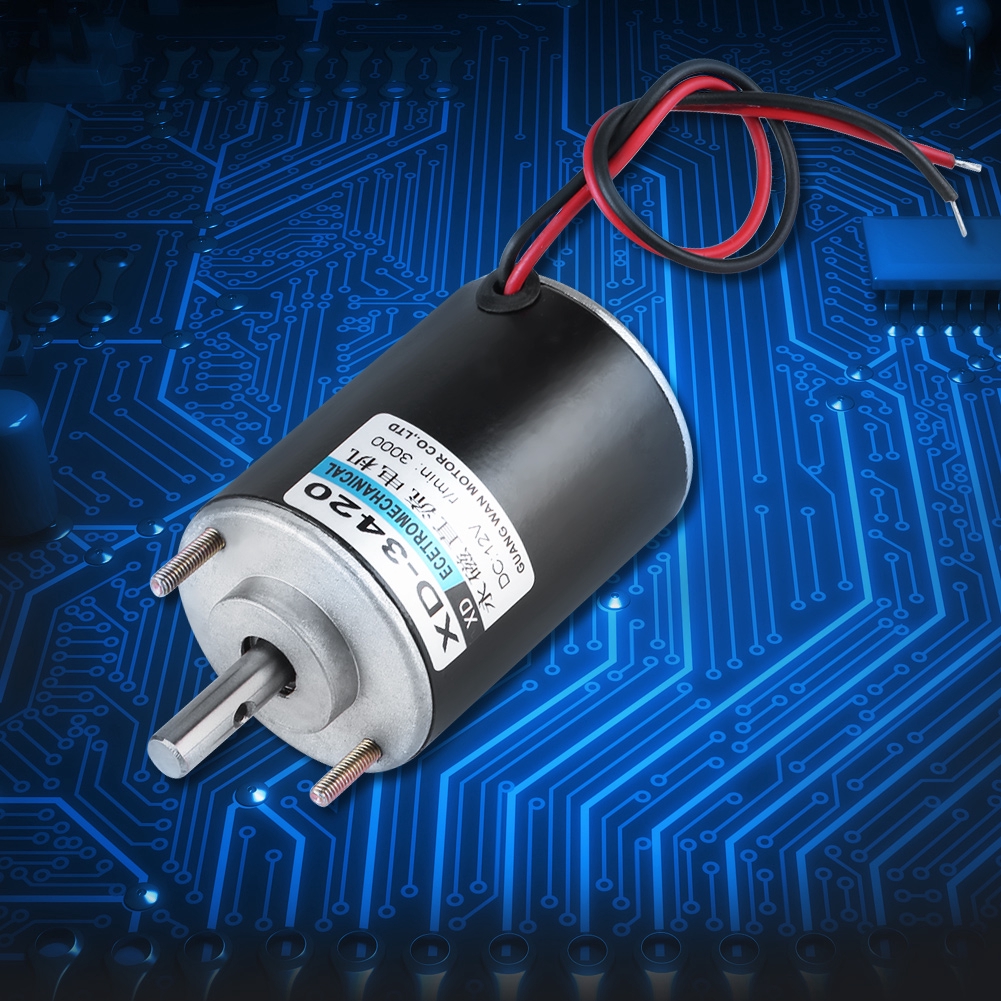 Động cơ điện vĩnh cửu DC CW/CCW XD-3420 12/24V 30W tùy chọn