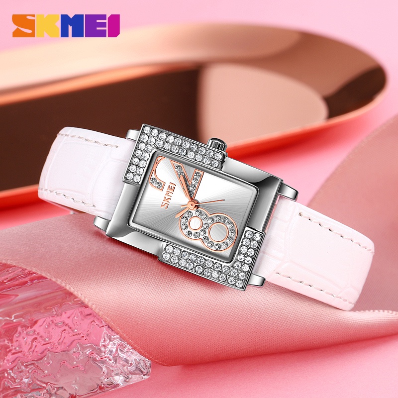 SKMEI 9289 Đồng hồ mới  Cho phụ nữ  Đơn giản chỉ huy băng da trong da cục bộ xem phim