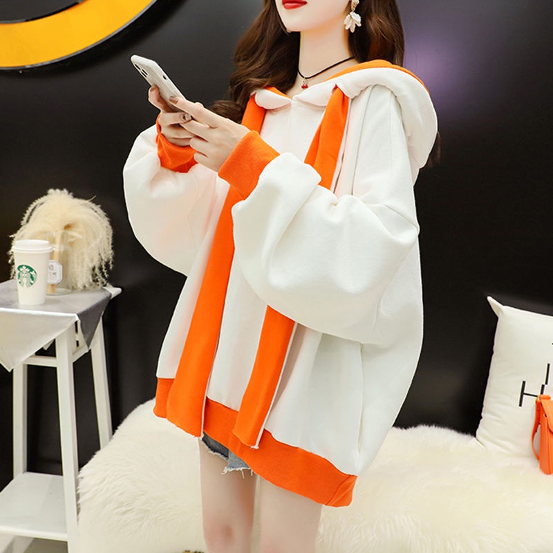 Áo hoodie lót nhung dày thời trang thu đông cho nữ