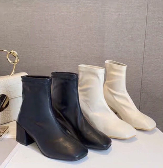 (sẵn 35/38) Boots trơn da Quảng Châu ( có ảnh thật)