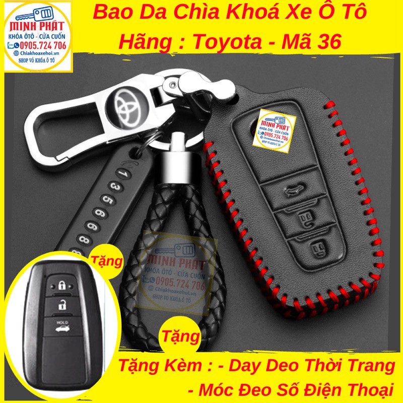 Bao da chìa khóa xe Toyota Camry Corolla Cross