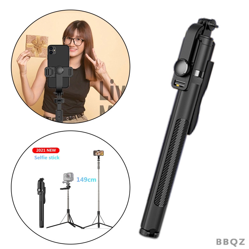 Gậy Chụp Ảnh Tự Sướng Bằng Nhôm Kết Nối Bluetooth Không Dây Xoay 360 Độ Có Điều Khiển Từ Xa Điện Thoại | BigBuy360 - bigbuy360.vn