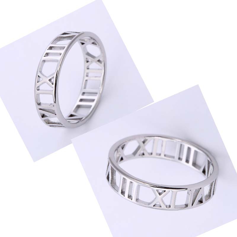 Nhẫn Thép Titan Không Gỉ Khắc Chữ Seventeen