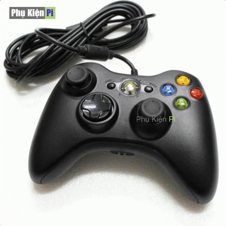 Tay cầm Xbox 360 Microsoft Full box Có Rung - Tay Cầm Có Dây Dùng Cho PC, Laptop chơi full skill FO4, FO3