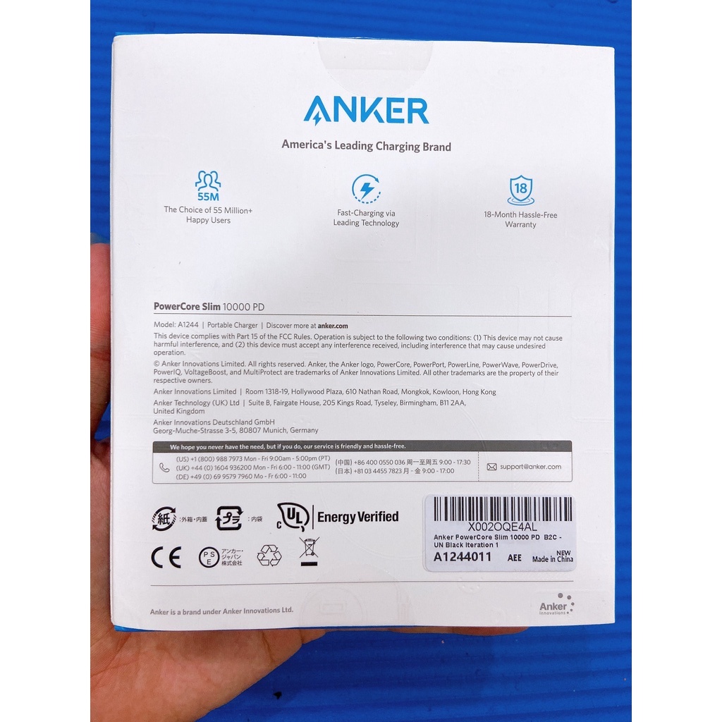 Sạc Dự Phòng Anker 20W A1244 10000mAh A1287 20000mAh Sạc Nhanh PD 20W PowerCore ,2 Cổng Đầu Ra PD Max 20W USB-A