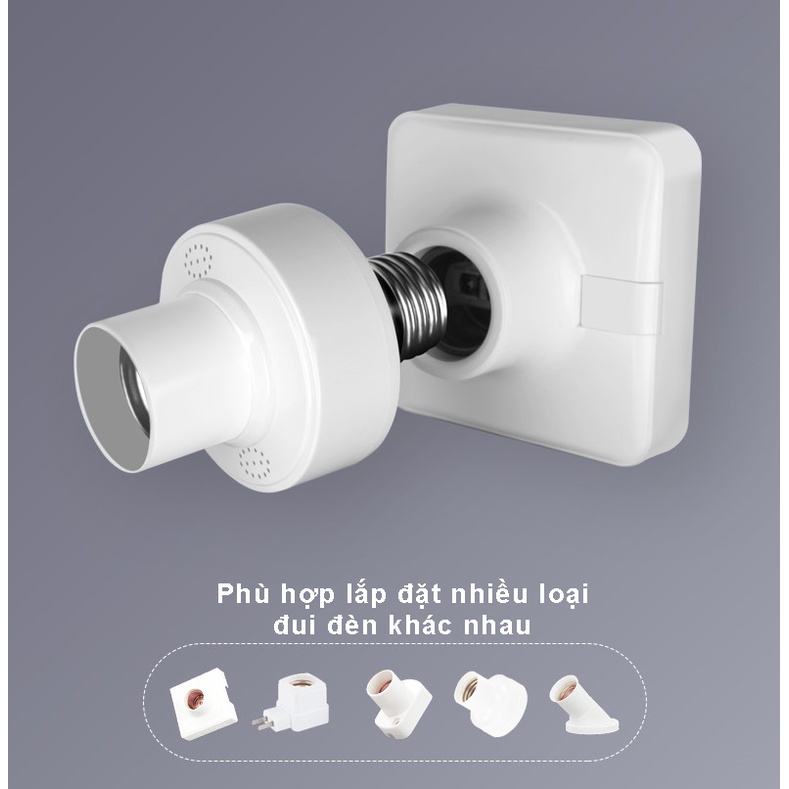 Đui đèn điều khiển từ xa Gonka chế độ hẹn giờ tắt với 2 mốc thời gian, công suất tối đa 220V/100W tiêu chuẩn E27