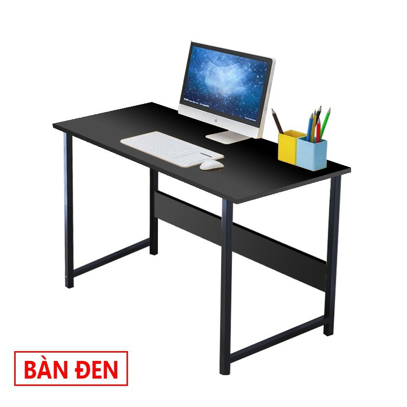 bàn làm việc gỗ, chân sắt dùng cho văn phòng, học bài, để máy tính cho học sinh, sinh viên giá rẻ mẫu blv01