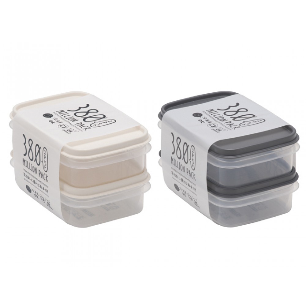 Set 2 Hộp thực phẩm Whity 380ml Yamada Nhật Bản đến 140 độ C dùng lò vi sóng | BigBuy360 - bigbuy360.vn