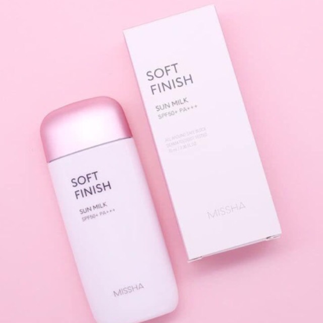 Kem chống nắng Misha hồng Missha All-around Safe Block Soft Finish Sun Milk SPF50+/PA+++ 70ml chính hãng, kiềm dầu tốt | BigBuy360 - bigbuy360.vn