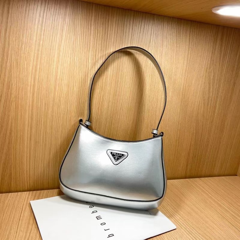 PRADA Retro Phụ Nữ Túi Xách PU Leather Shopping Shoulder Bag Totes Ladies Elegant Solid Color Casual Baguette Bag