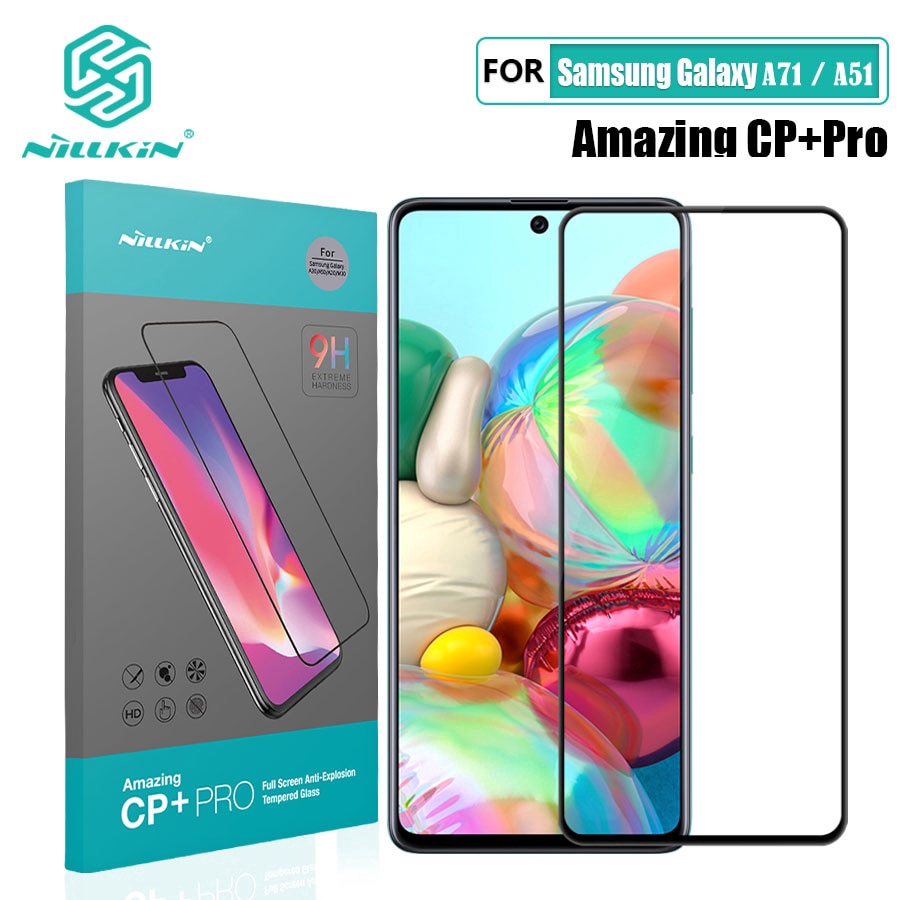 Kính cường lực cho Samsung Galaxy A01 A11 A21 A21S A31 A41 A51 M31S Nillkin CP + Pro 2.5D Full Keo bảo vệ màn hình Film cho Samsung Galaxy A71 Glass