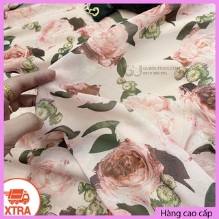Đầm hoa phối nơ GU.Boutique