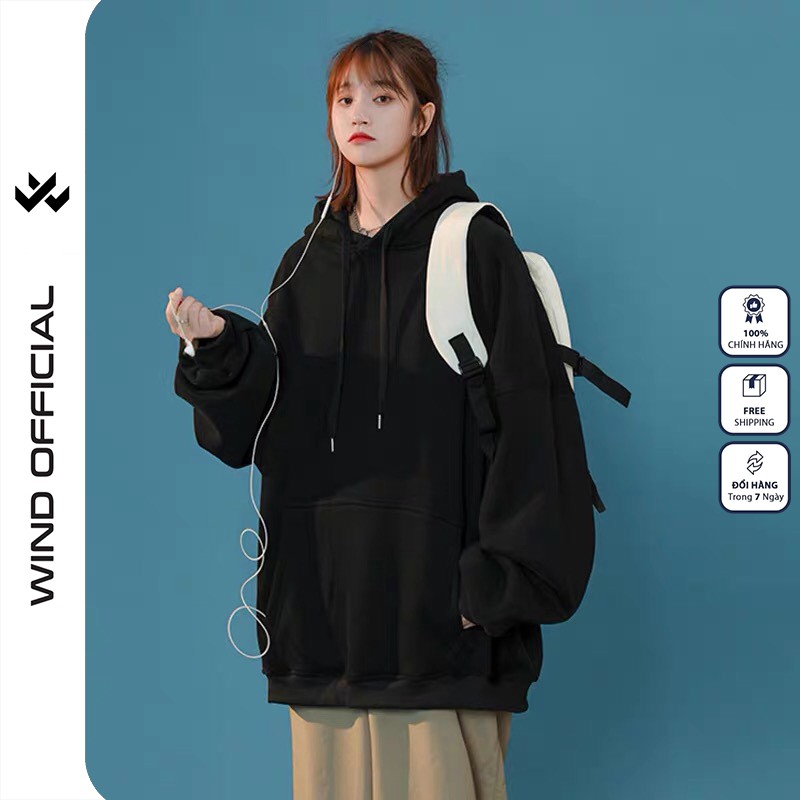 Áo hoodie form rộng WIND unisex nỉ bông BASIC HD21 thời trang nam nữ oversize ulzzang | BigBuy360 - bigbuy360.vn