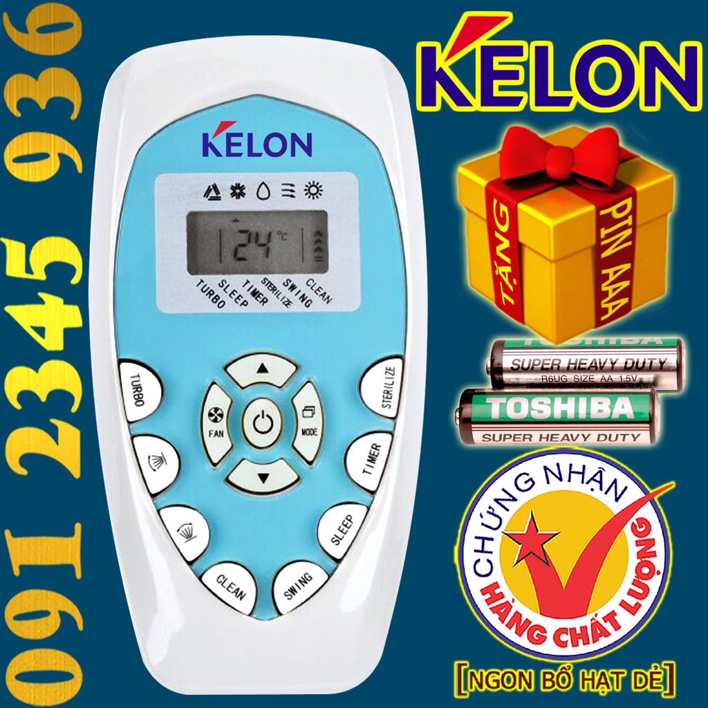 Remote Điều khiển Điều hòa Máy lạnh KELON &quot;HÀNG ĐẸP&quot;. (Mẫu số 2)