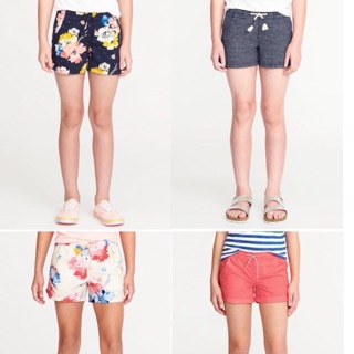 Quần short vải kaki + linen bé gái Old Navy.Combo:2 cái