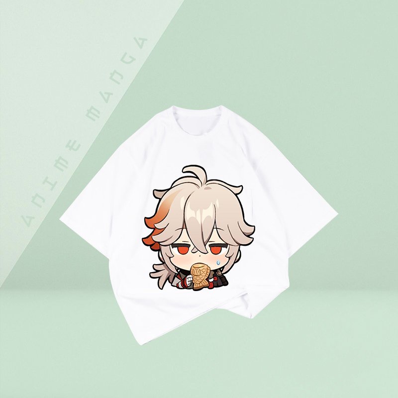 Áo Thun In Hình Genshin Impact Form Áo Rộng Unisex Chất Liệu Cotton Thoáng Mát