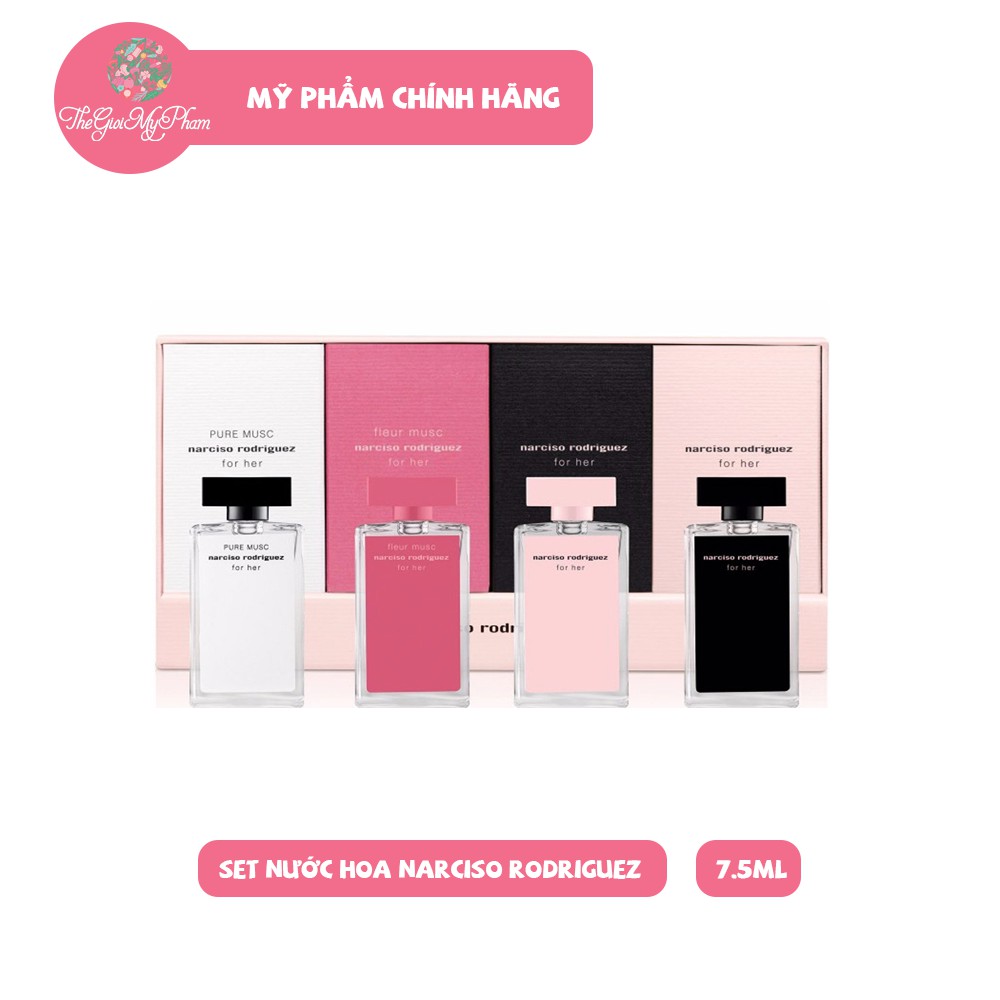 Tách set 7.5ml - Set Nước Hoa Narciso Rodriguez 4 Chai Mini Có Hộp Fullbox