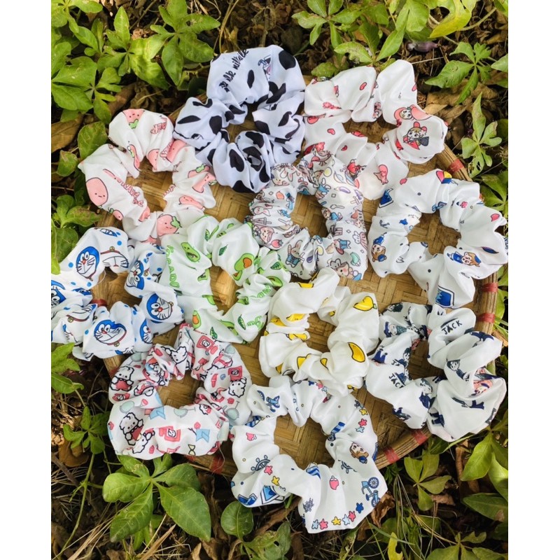 Scrunchie mẫu mới bò sữa đẹp giá rẻ