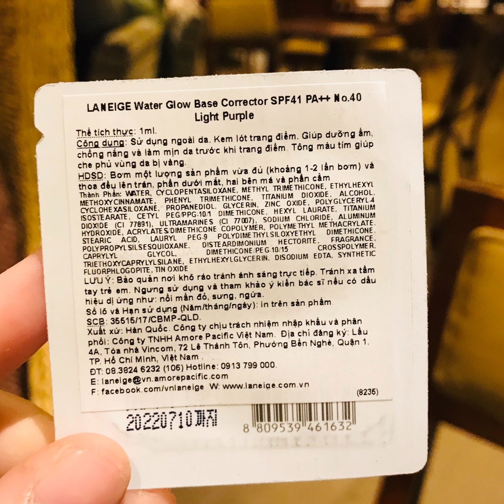 Combo 10 gói Kem lót trang điểm Laneige skin veil base hoặc 1ml | BigBuy360 - bigbuy360.vn