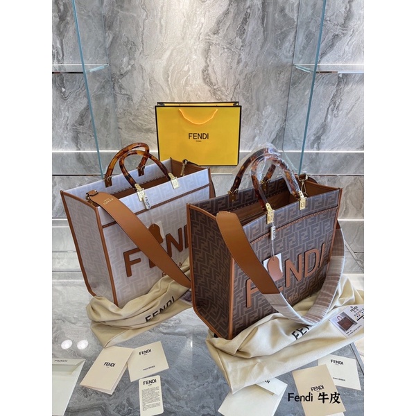 Túi xách túi tote đeo chéo da thật Fendi FD cao cấp size 35cm