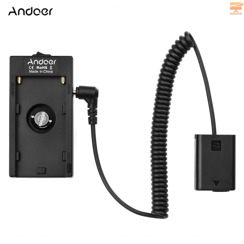 Bộ Đế Pin Andoer Np-F970 F750 + Giá Đỡ Pin Fw50 Dummy Cho Máy Ảnh Sony A7 / A7R / A7S / A7Ii / A7Rii / A7S / A6500 / A6400 / A6500