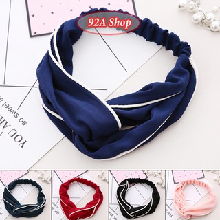 Băng đô mầu viền trắng chất đẹp