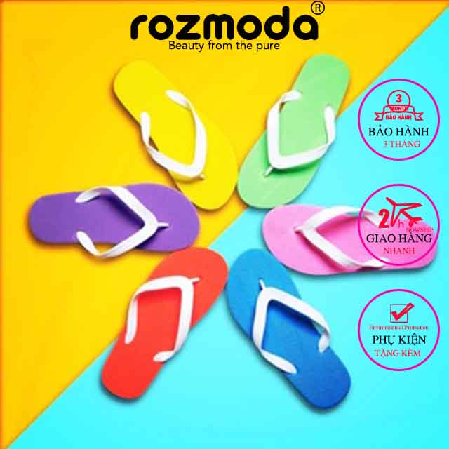 [HỎA TỐC HCM] Dép xỏ ngón đi biển, dép lào, dép đi mưa nữ dễ thương đa sắc màu