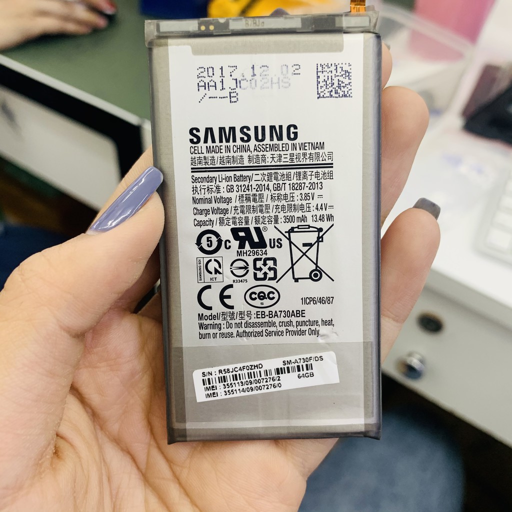 pin Samsung A8 plus / A730 zin bóc máy ( GB31241-2014)