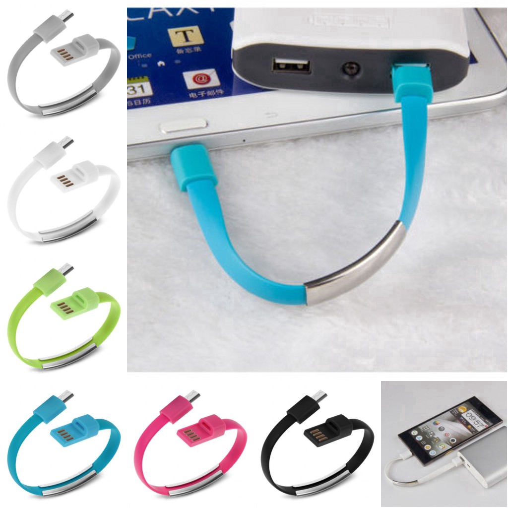 Dây cáp sạc Micro USB 2.0 kiểu vòng đeo tay sáng tạo và dễ thương