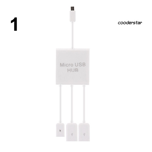 Cáp chuyển đổi 3 trong 1 Micro USB HUB OTG sang USB 2.0 cho Samsung