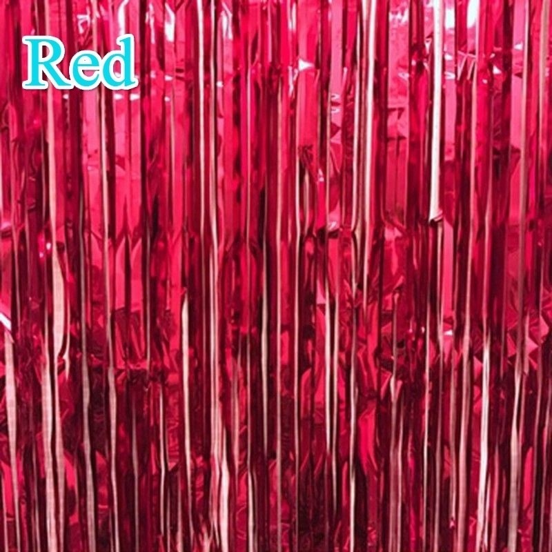 Rèm tua rua màu kim loại dùng trang trí phông nền chụp ảnh