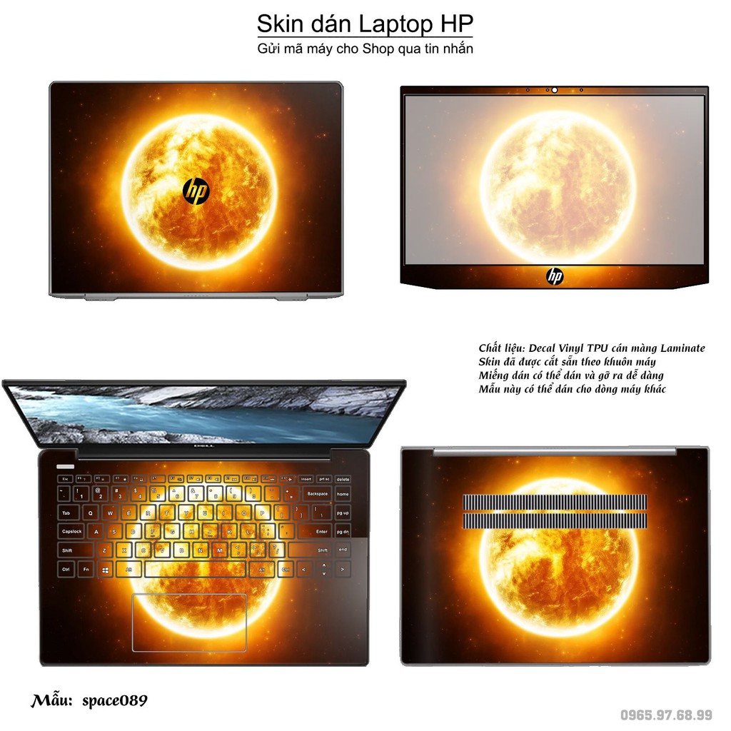 Skin dán Laptop HP in hình không gian nhiều mẫu 15 (inbox mã máy cho Shop)