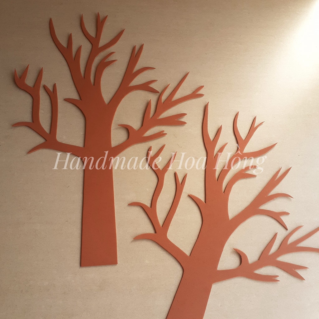 1 hình cây bằng giấy xốp, 47 x 30cm - Hình trang trí lớp học, mầm non, mẹt dây mây, tường nhà.....