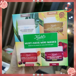 (cao cấp) Set Bộ Mặt Nạ Kiehls Mini 4 hũ - 14ml/ hũ chính hãng