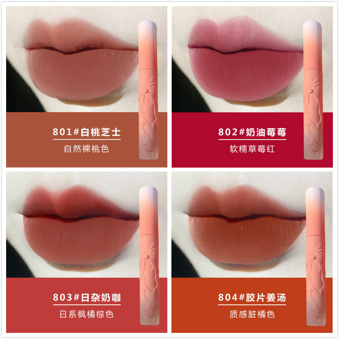 [Hàng mới về] Son môi trang điểm màu nhung lì tự nhiên chống thấm nước lâu trôi với 6 màu sắc thời trang tùy chọn | BigBuy360 - bigbuy360.vn