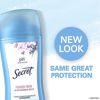 Sáp khử mùi Secret Invisible Solid hương phấn 73g