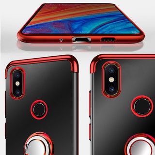 For Xiaomi Mi Mix 2S Ring Stand Soft Plating Clear Cover
