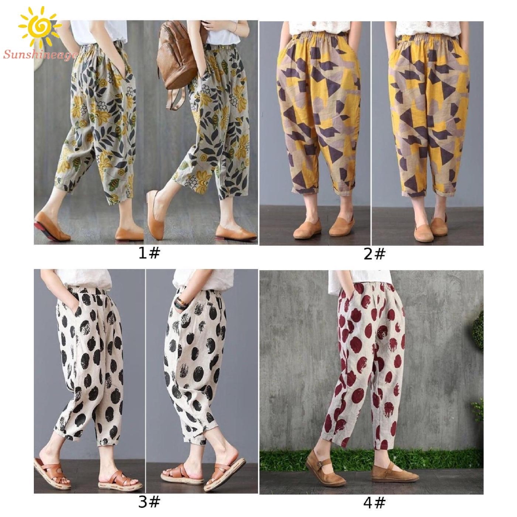 Quần dài ống rộng lưng thun phong cách năng động trẻ trung dành cho nữ | BigBuy360 - bigbuy360.vn