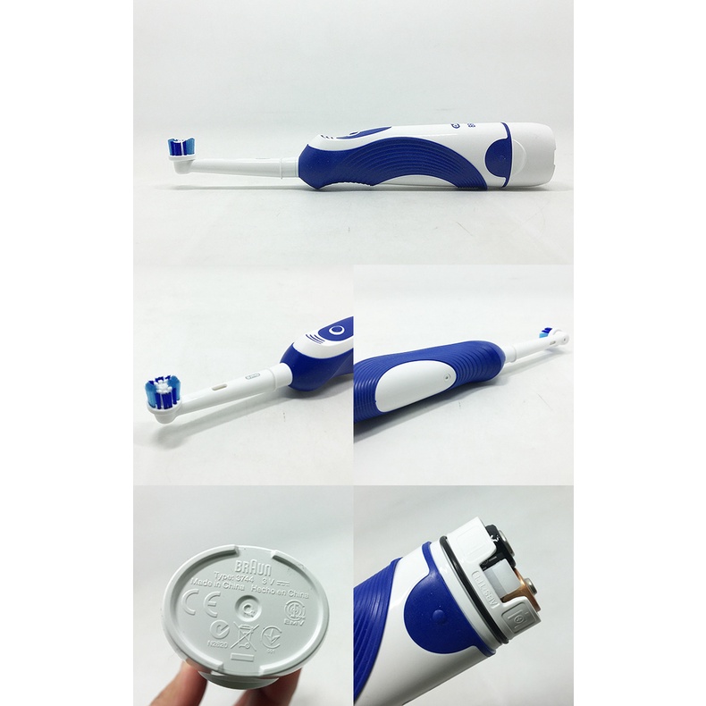Bàn chải đánh răng điện Oral B dành cho người lớn Vệ sinh răng miệng Bàn chải răng bằng pin với 4 đầu bàn chải