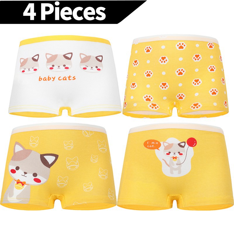 Bộ 4 quần lót cotton xinh xắn dành cho bé gái