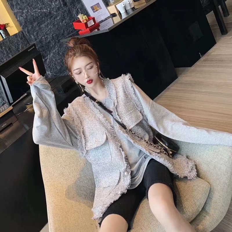 Sét Áo nỉ mỏng mix gile